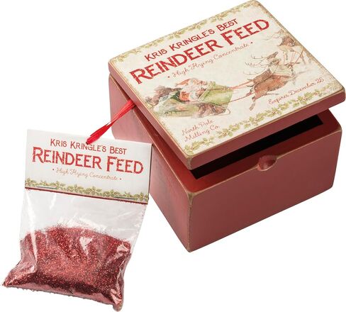 Primitives by Kathy Rustic Christmas Hinged Box, Reindeer Feed in Saudi Arabia