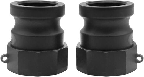 EATAKWARD 2Pcs A-200 2 Inch Camlock Coupling Kit, Polypropylene External Camlock with External Threads, Suitable for Industrial Chemical Pipelines in Saudi Arabia