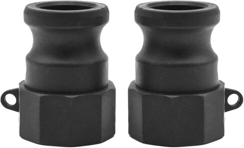 EATAKWARD 2Pcs A-200 2 Inch Camlock Coupling Kit, Polypropylene External Camlock with External Threads, Suitable for Industrial Chemical Pipelines in Saudi Arabia