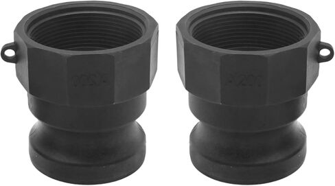 EATAKWARD 2Pcs A-200 2 Inch Camlock Coupling Kit, Polypropylene External Camlock with External Threads, Suitable for Industrial Chemical Pipelines in Saudi Arabia