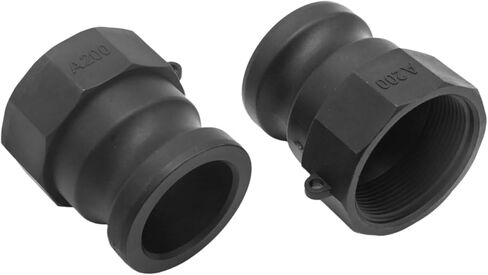 EATAKWARD 2Pcs A-200 2 Inch Camlock Coupling Kit, Polypropylene External Camlock with External Threads, Suitable for Industrial Chemical Pipelines in Saudi Arabia