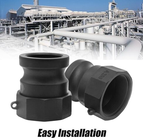 EATAKWARD 2Pcs A-200 2 Inch Camlock Coupling Kit, Polypropylene External Camlock with External Threads, Suitable for Industrial Chemical Pipelines in Saudi Arabia