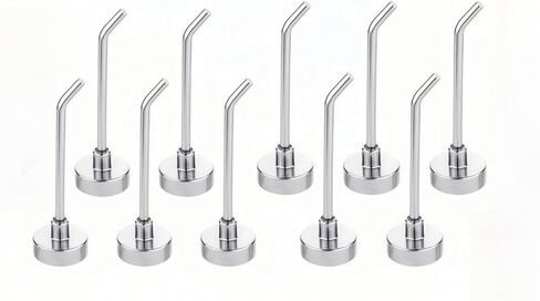 10 عبوات من خطافات مغناطيسية نيوديميوم قوية، خطافات كروز شديدة التحمل مقاس 2.76 بوصة مع تصميم طويل مضاد للسقوط، لا توجد شماعات مغناطيسية للثلاجة، المرآب، المطبخ، مناشف التعليق، المفاتيح، المظلات in Kuwait