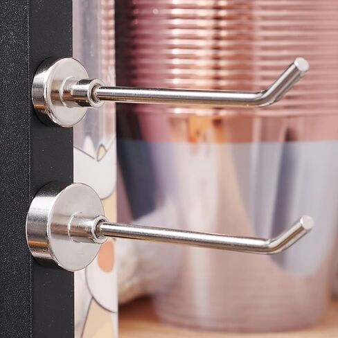 10 عبوات من خطافات مغناطيسية نيوديميوم قوية، خطافات كروز شديدة التحمل مقاس 2.76 بوصة مع تصميم طويل مضاد للسقوط، لا توجد شماعات مغناطيسية للثلاجة، المرآب، المطبخ، مناشف التعليق، المفاتيح، المظلات in Kuwait