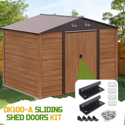 طقم ضبط الباب لمنتجات تخزين سقيفة السهم، Dk100-A طقم أبواب سقيفة منزلقة - أسود in Kuwait