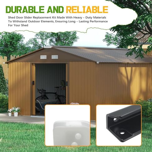 طقم ضبط الباب لمنتجات تخزين سقيفة السهم، Dk100-A طقم أبواب سقيفة منزلقة - أسود in Kuwait