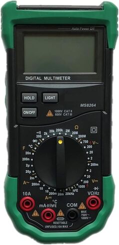 Current Signal Generator Digital Multimeter Capacitance Frequency Temperature Meter Multimetro Multitester Protection Circuit Anti-Burn, Green in Kuwait