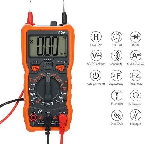 Current Signal Generator Multimeter Multimetro Tester Digital Multimeter 6000 Counts Auto Ranging AC/DC Voltage Temperature Measuring Meter in Kuwait