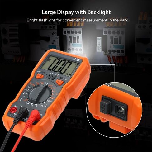 Current Signal Generator Multimeter Multimetro Tester Digital Multimeter 6000 Counts Auto Ranging AC/DC Voltage Temperature Measuring Meter in Kuwait
