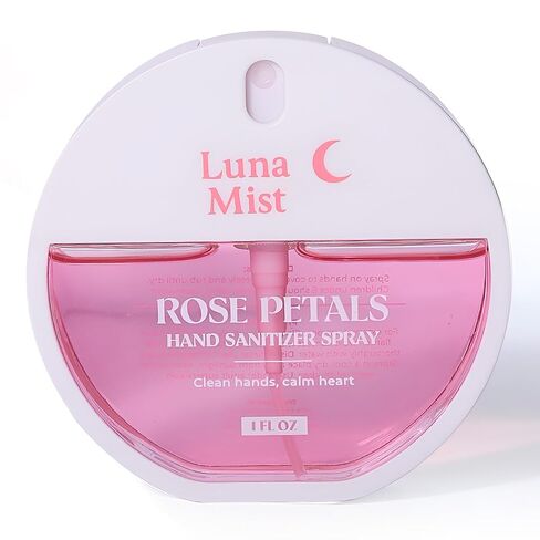 Luna Mist Hand Sanitizer Spray, 70% Alcohol, Rose Petals Scent, Hydrating, Non-Sticky, Travel Size 1 Fl Oz in Saudi Arabia