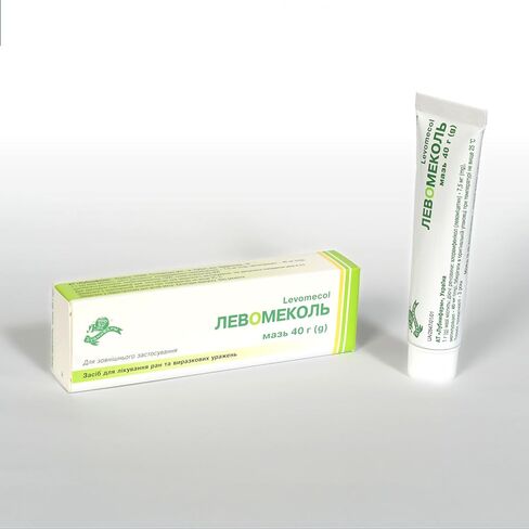 مرهم Levomecol Levomekol 40g/1.4oz صنع في أوكرانيا Lybnupharm Левомеколь in Saudi Arabia