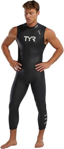 TYR HCAOSM6A43S Men's Hurricane Wetsuit Cat 1 Sleeveless Silver/BLK S in Saudi Arabia