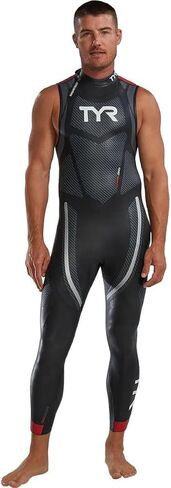 TYR HCAOSM6A43S Men's Hurricane Wetsuit Cat 1 Sleeveless Silver/BLK S in Kuwait