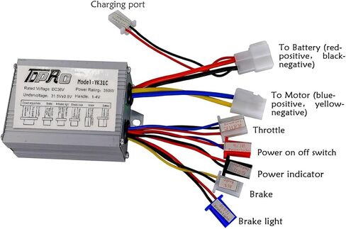 36V 350W Brush Motor Controller and Twist Throttle Grip for Scooter Quad ATV E Bike Razor Dirt Bike Bicycles in Saudi Arabia