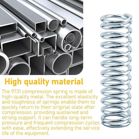 9731 نابض ضغط - 0.105 GA × 7/8 بوصة × 3 بوصة للاستخدام في مجموعة متنوعة من التطبيقات، الأجهزة والسيارات والأدوات والأجهزة الميكانيكية والمزيد (4 عبوات) in Kuwait