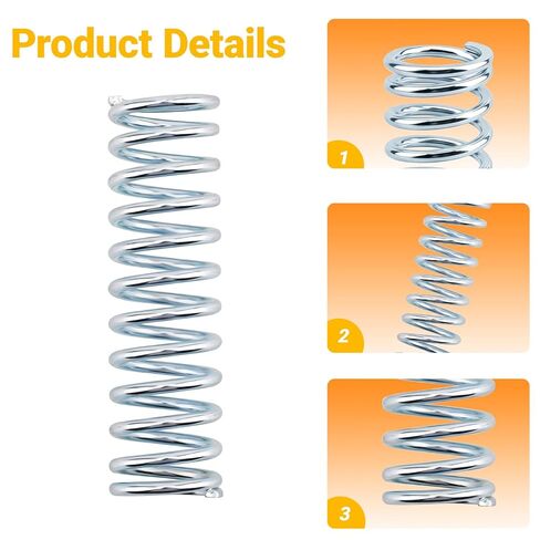 9731 نابض ضغط - 0.105 GA × 7/8 بوصة × 3 بوصة للاستخدام في مجموعة متنوعة من التطبيقات، الأجهزة والسيارات والأدوات والأجهزة الميكانيكية والمزيد (4 عبوات) in Kuwait