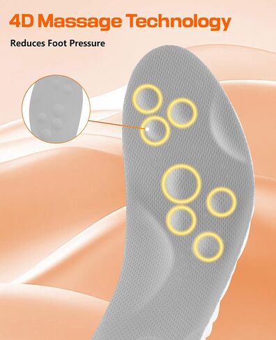 Cloud-Like Comfort Insoles for Men & Women | 4D Massage Cushioning Memory Foam & Arch Support, Orthopedic Inserts for Pain Relief, All-Day Standing, Work, Running, Black 1 Pair in Saudi Arabia