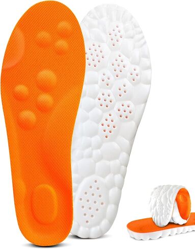 Cloud-Like Comfort Insoles for Men & Women | 4D Massage Cushioning Memory Foam & Arch Support, Orthopedic Inserts for Pain Relief, All-Day Standing, Work, Running, Black 1 Pair in Saudi Arabia