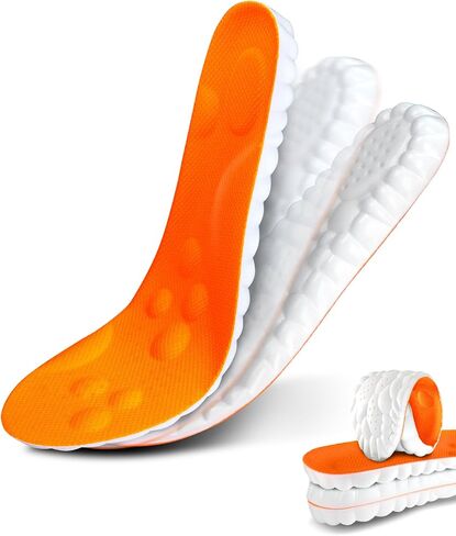 Cloud-Like Comfort Insoles for Men & Women | 4D Massage Cushioning Memory Foam & Arch Support, Orthopedic Inserts for Pain Relief, All-Day Standing, Work, Running, Black 1 Pair in Saudi Arabia