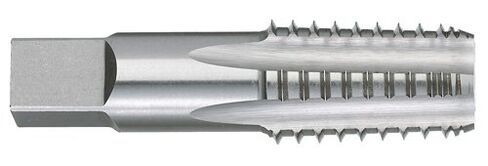 Titan TT93608 NPT حنفية أنابيب فولاذية متقطعة عالية السرعة، غير مطلية، 3/8 بوصة - 18 بوصة، قطر الساق 0.7 بوصة، طول الخيط 1-1/16 بوصة، الطول الإجمالي 2-9/16 بوصة in Saudi Arabia