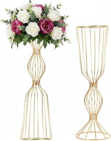 Wedding Centerpieces Display Stand - 2 Pcs 23.6in/60cm Tall Flower Holder Artificial Arrangement Flower Stand Vases,Wedding,Anniversary,Events,Home Decor in Kuwait