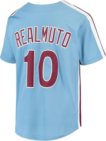 J. T. Realmuto فيلادلفيا فيليز #10 MLB البيسبول للأطفال الشباب 4-20 أزرق فاتح لاعب كوبرستاون جيرسي in Saudi Arabia