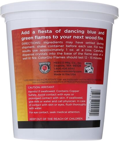 MEECO'S RED DEVIL - بلورات اللهب الملونة ColorGlo - للمدفأة والمخيم، رمادي (16 أونصة) in Kuwait