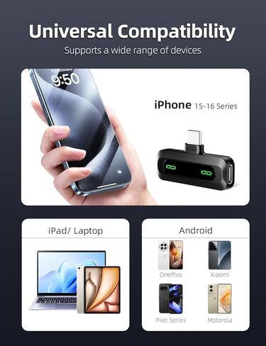 ميكروفون لافالير لاسلكي لهواتف iPhone - ميكروفون صغير يعمل بنظام Android وأجهزة الكمبيوتر المحمول مع تقليل الضوضاء، والاقتران التلقائي وكتم الصوت وعكس تسجيل الفيديو والمقابلات والمؤتمرات ومدونة الفيديو (عبوتان) in Kuwait