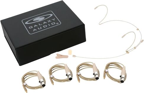 Galaxy Audio HSM4 Omnidirectional Headset Microphone Pack - TA4F, Beige in Saudi Arabia