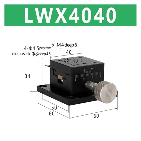 X-axis LWX4040 Dovetail Groove منصة الضبط الدقيق للتحويل اليدوي in Saudi Arabia