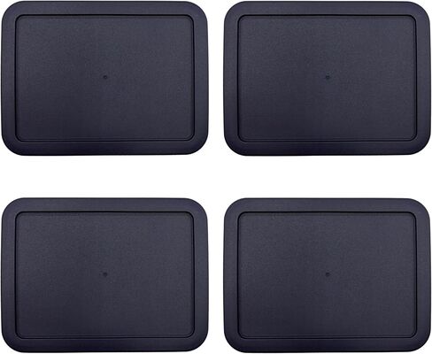 CIBI Food Storage Container Lids (3 Cup, Black - 4 PK) Compatible with Pyrex 7210-PC Glass Containers, Dishwasher and Microwave Safe Replacement Lids in Saudi Arabia