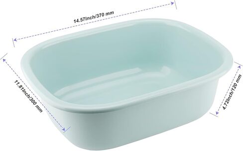 6 Pack 13L 12 Quart Dish Pan, 14.5 x 11.8 x 4.7 Inch Plastic Wash Tub Basin, Stackable Commercial Bus Box for Washing Dishes in Saudi Arabia