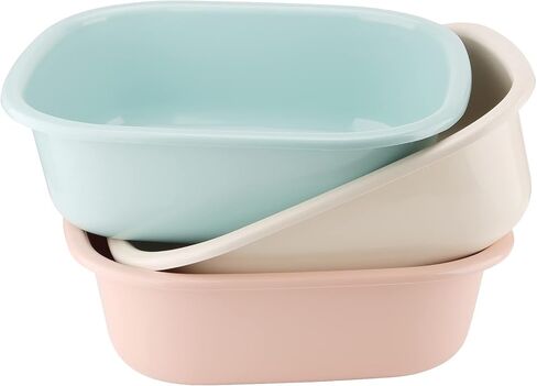 6 Pack 13L 12 Quart Dish Pan, 14.5 x 11.8 x 4.7 Inch Plastic Wash Tub Basin, Stackable Commercial Bus Box for Washing Dishes in Saudi Arabia