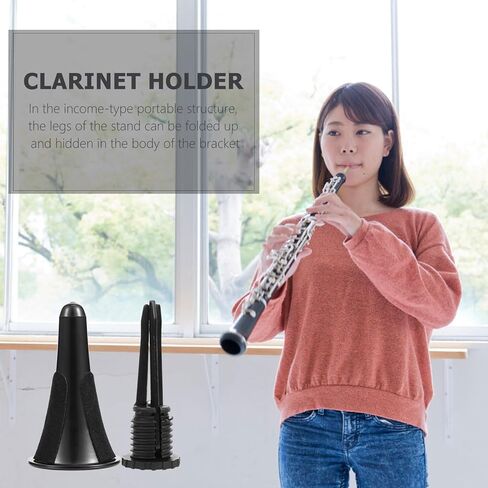 Portable Clarinet Stand Tripod Metal Bracket Foldable Oboe Holder Musical Instrument Support for Band Performance and Travel in Saudi Arabia
