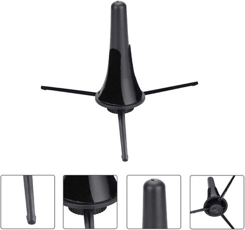 Cabilock Portable Clarinet and Oboe Stand Foldable Tripod Holder for Wind Instruments Black Metal and Plastic Musical Instrument Rest Compatible with Clarinet and Oboe in Saudi Arabia