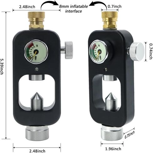 محول DIN Valve Scuba ومحول تعبئة كرات الطلاء PCP، محطة تعبئة كرات الطلاء، أداة إعادة تعبئة أسطوانة الغاز ذات الضغط العالي، ضغط عالي 4500 رطل لكل بوصة مربعة مع خرطوم الهواء in Saudi Arabia