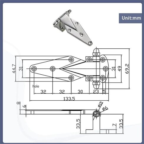 مفصلات من الفولاذ المقاوم للصدأ 304 قطعة واحدة in Kuwait