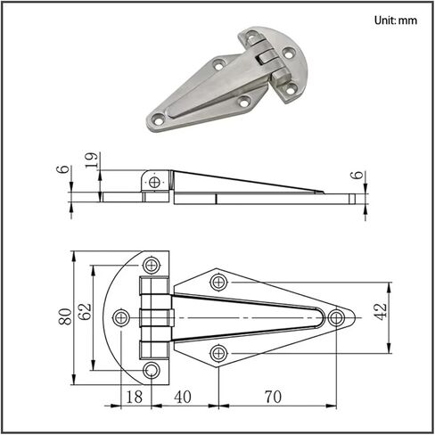 مفصلات باب سميكة من الفولاذ المقاوم للصدأ شديدة التحمل قطعة واحدة in Kuwait