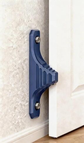 Metal Door Stopper-Heavy Duty Outdoor Stop Black in Kuwait