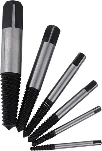 Keenso Damaged Screw Extractor HSS Stud Remover Set for Household Repair, Long Serving Life, Suitable for All Screws and Bolts, for Home Maintenance in Saudi Arabia