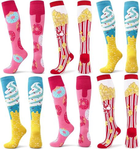 Unittype 6 Pairs Long Socks for Women and Men, Gifts, Funny Calf Athletic Socks in Saudi Arabia