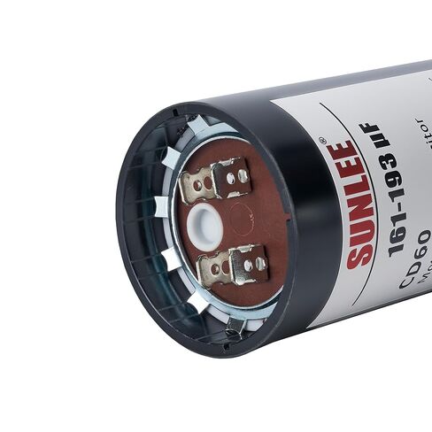 SUNLEE UL معترف به 161-193 فائق التوهج (MFD) 220-250 VAC CD60 مكثف بدء تشغيل المحرك الدائري 50/60 هرتز محرك كهربائي يعمل بالتيار المتردد مناسب عالميًا لتشغيل محرك التيار المتردد أو تشغيل المروحة ومكيف الهواء البارد أو المضخة الحرارية in Kuwait