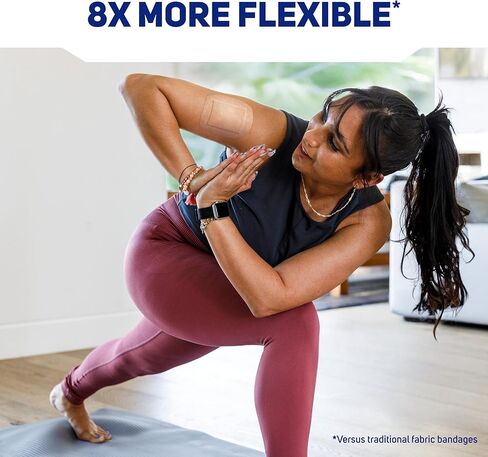 ضمادات قماشية ذكية مرنة من كير ساينس، 50 قطعة بأحجام متنوعة | حماية مرنة للإسعافات الأولية والعناية بالجروح in Kuwait