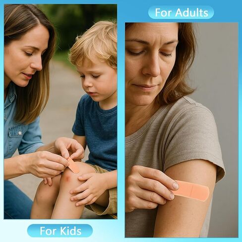 1500 جهاز كمبيوتر شخصى مجموعة متنوعة من الضمادات اللاصقة السائبة للماء لاصقة تنفس الضمادات للبشرة الحساسة المدارس الممرضات الشركات السفر مجموعات الإسعافات الأولية لوازم الرعاية بلا مأوى التبرعات (5 أحجام) in Kuwait