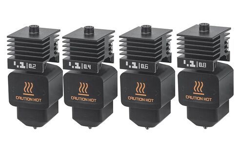 4 Pack H2D Hotend kit for Bambu Lab H2D/A1/A1 Mini 3D Printers, 0.2/0.4/0.6/0.8mm Print Head Hot End Kit Extruder Upgrade High-Temperature Hardened Steel Nozzle, Quick Swap Replacement in Kuwait