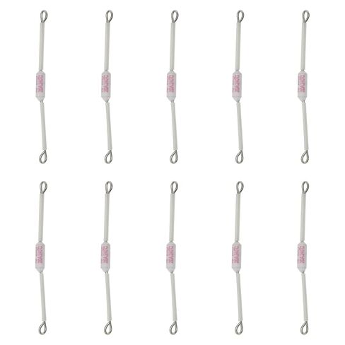 （Pack of 10) 20A Ceramic Thermal Fuse 250V,216°C Celsius Fuses 9cm Temperature Cutoff Fuse for Rice Cooker, Electric Kettle, Appliances - Fast Acting Safety Protection in Saudi Arabia