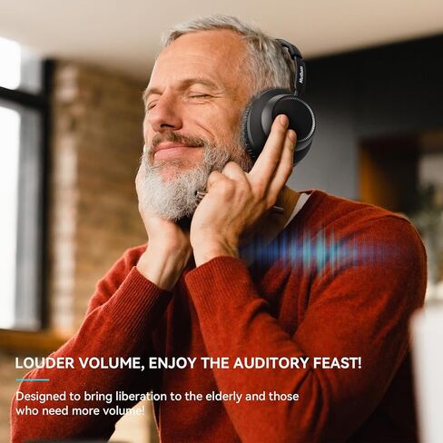 سماعات تلفزيون لاسلكية لكبار السن مع قاعدة شحن جهاز الإرسال، سماعات رأس لاسلكية للتلفزيون، توافق ممتاز، مزامنة صوتية مثالية، هدية مثالية لكبار السن والآباء in Kuwait