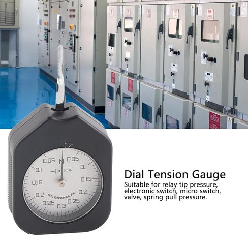 Dial Tension Meter Tension Tester Tensiometer Single Pointer 0.3N Portable Mechanical Dial for Relay Tip Pressure Electronic Switch Micro Switch Valve Spring Pull Pressure ABS in Saudi Arabia