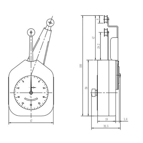 WALFRONT 2 to 25gw Textile Tensiometer Dial Tension Gauges Meter Tester with Easy to Read Dial Design for Measuring Thread Tension Fine Metal Wires in Saudi Arabia