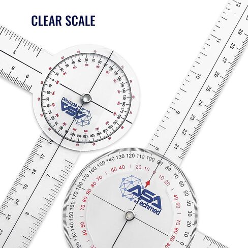 ASA TECHMED Goniometer Set 4 Pieces 12", 8", 6" Body Measuring Tape - Physical Therapy, Occupational Therapy, Fitness, Medical Protractor Angle Ruler in Saudi Arabia